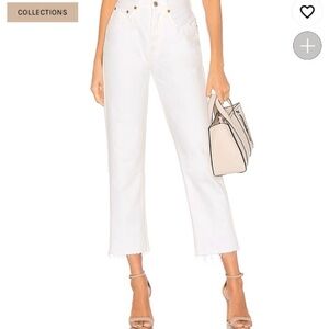 NWT ReDone 70s Stove Pipe Jeans in White size 31 reg $250